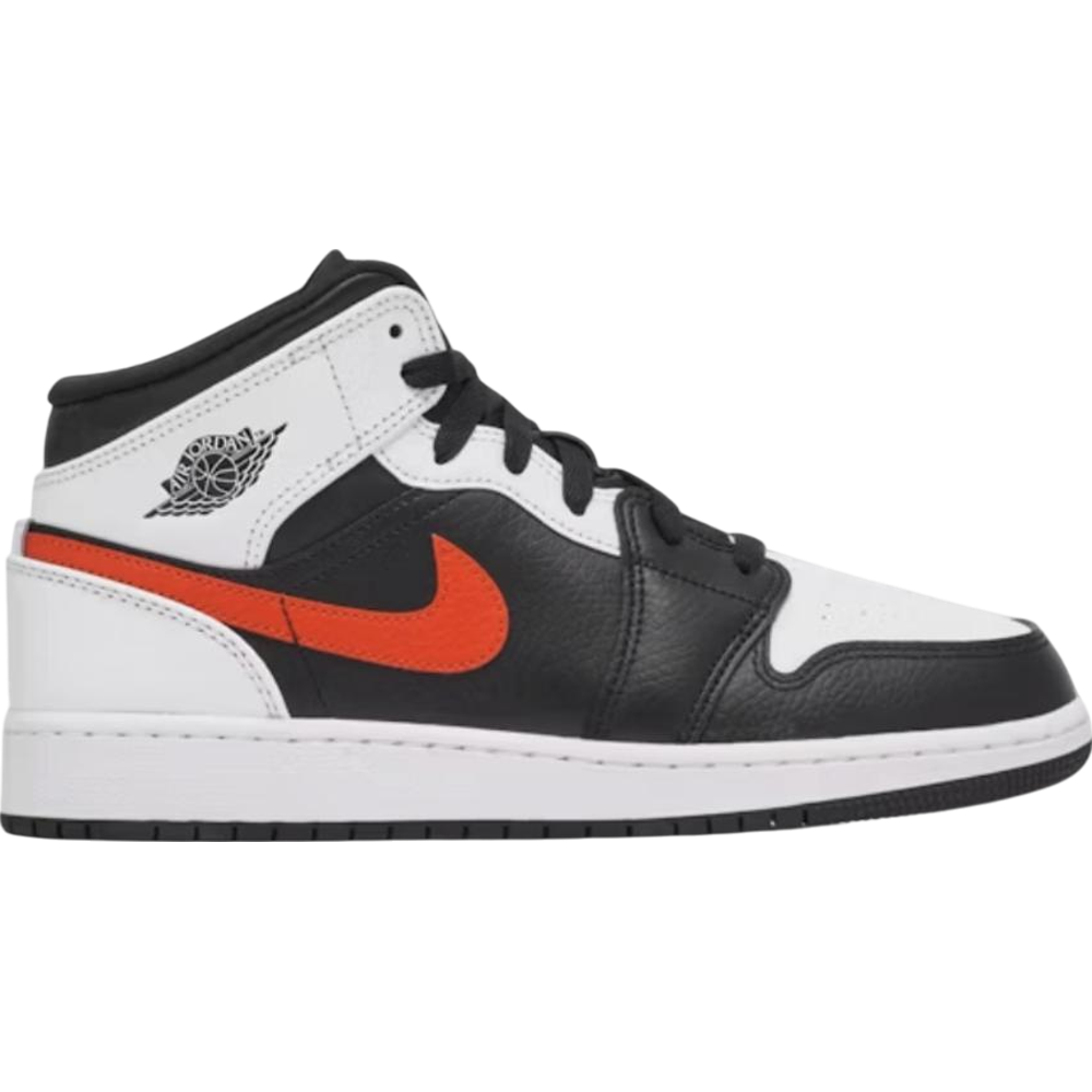 Jordan 1 Mid White Black Chile Red (GS)