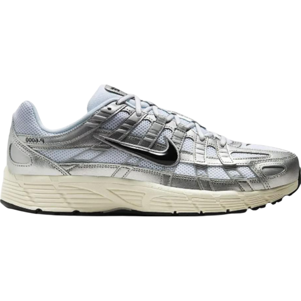 Nike P-6000 White Metallic Silver Flat Silver Black