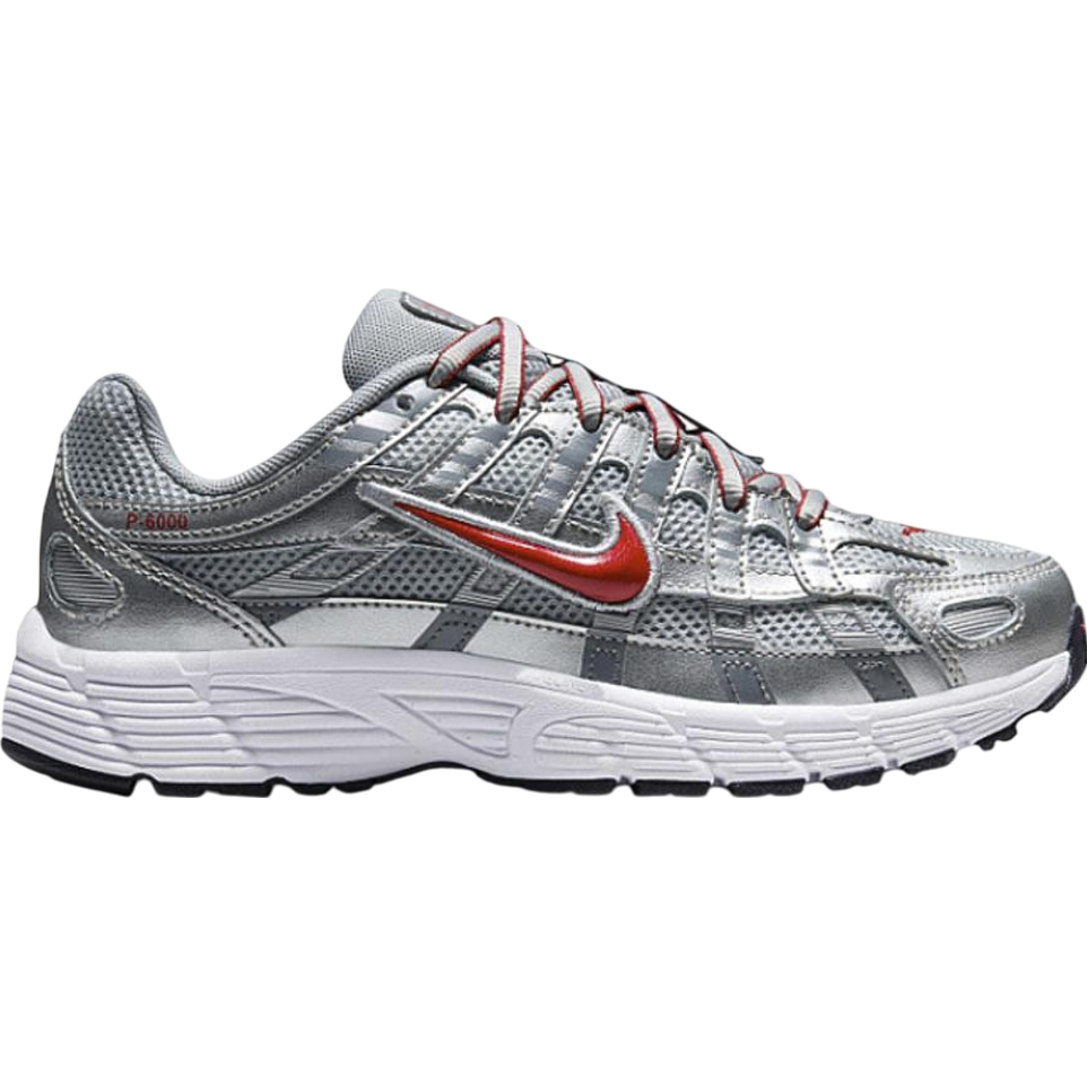 Nike P-6000 Metalic Silver Cool Red (GS)