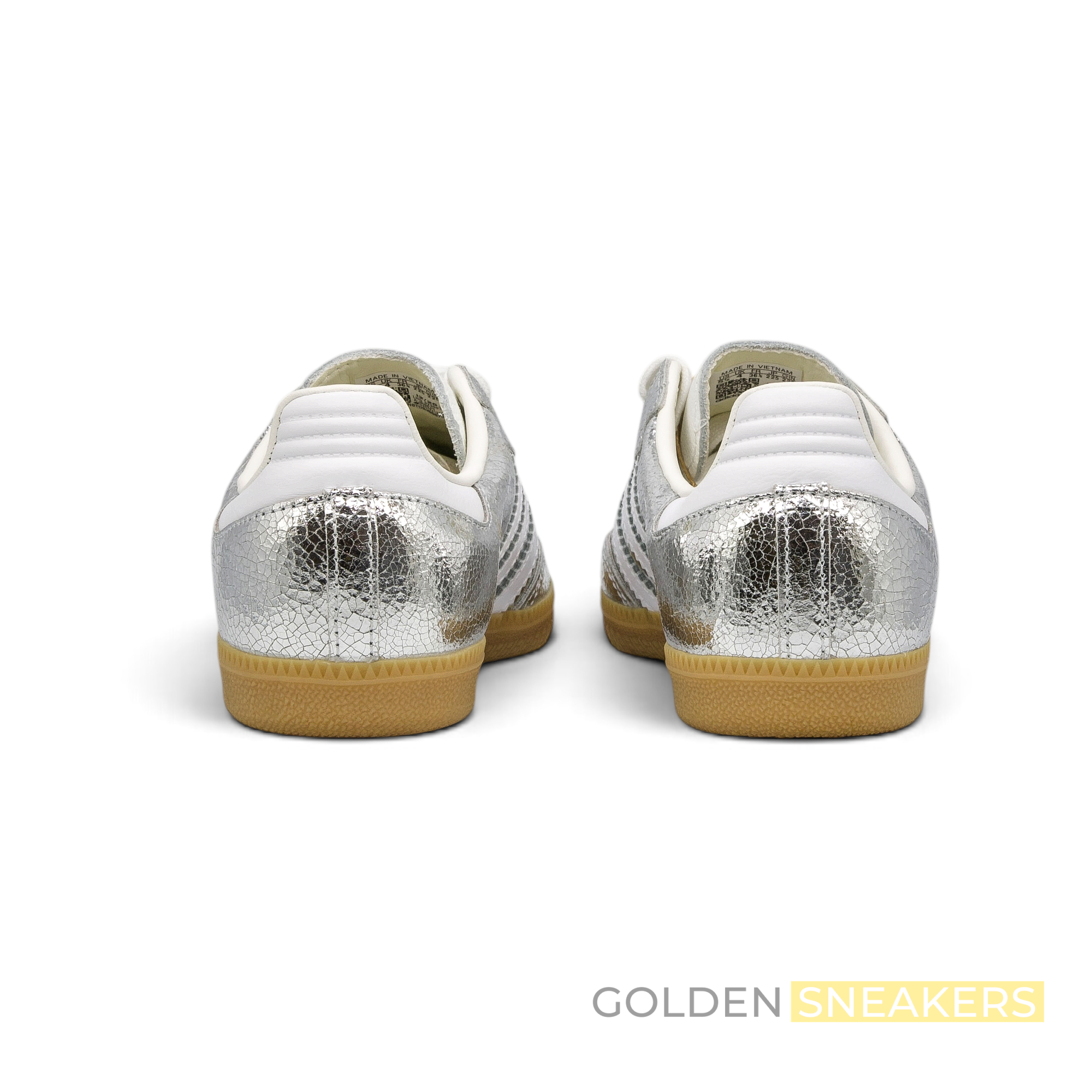 ADIDAS Samba OG Silver Metallic Cracked Leather (Women's)