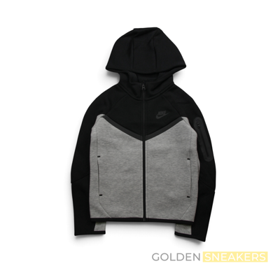 Nike Tech Fleece Zip Hoodie Black/Grey (Junior)