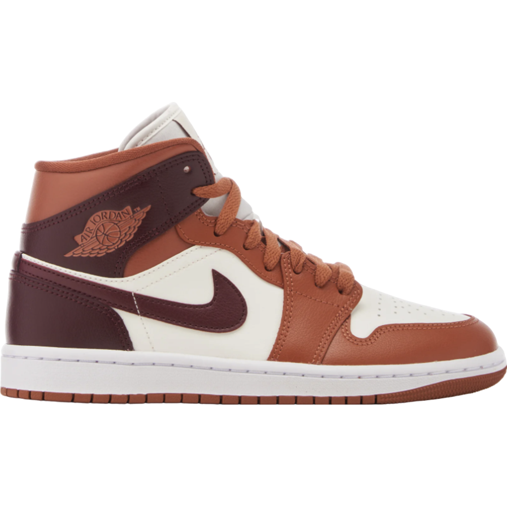 Jordan 1 Mid Dusty Peach Night Maroon (Women's)
