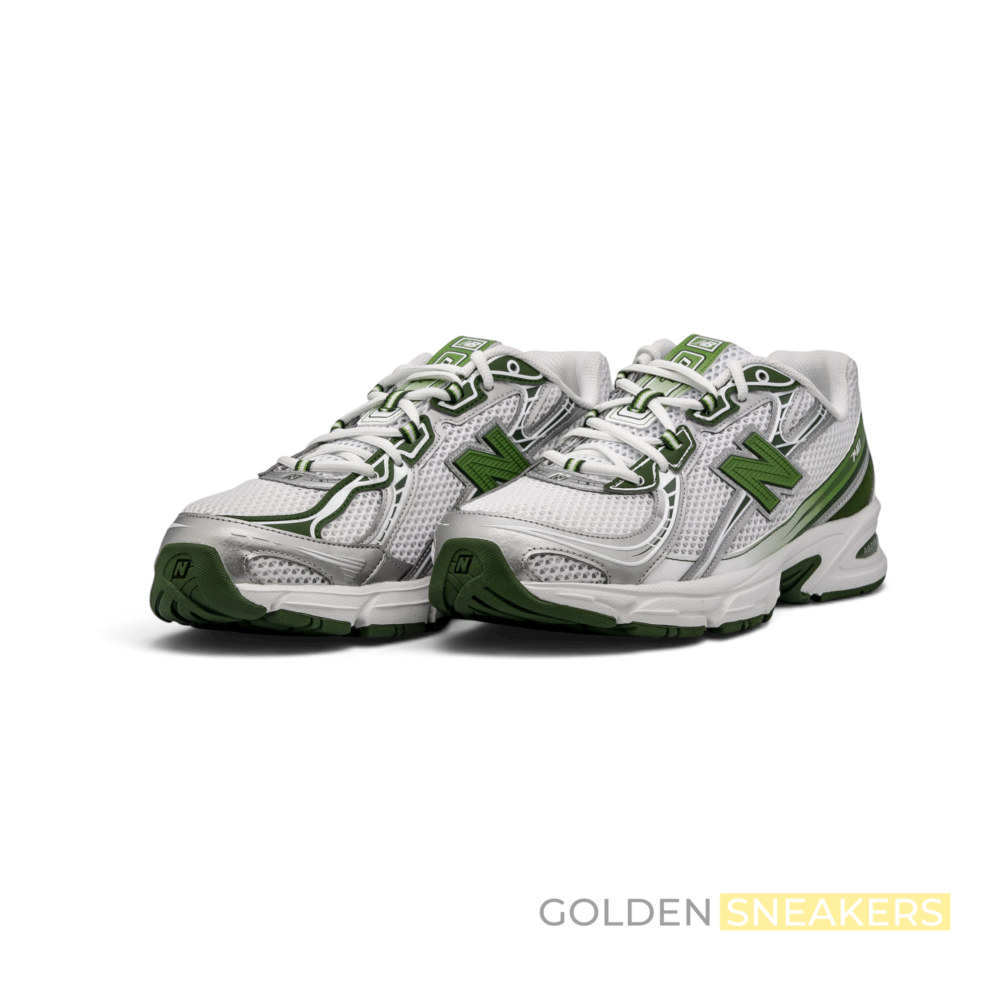 New Balance 740 V2 White Alpine Green
