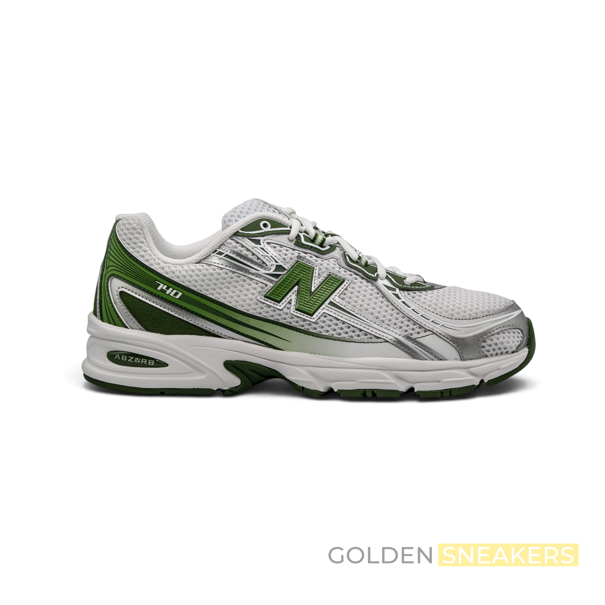 New Balance 740 V2 White Alpine Green