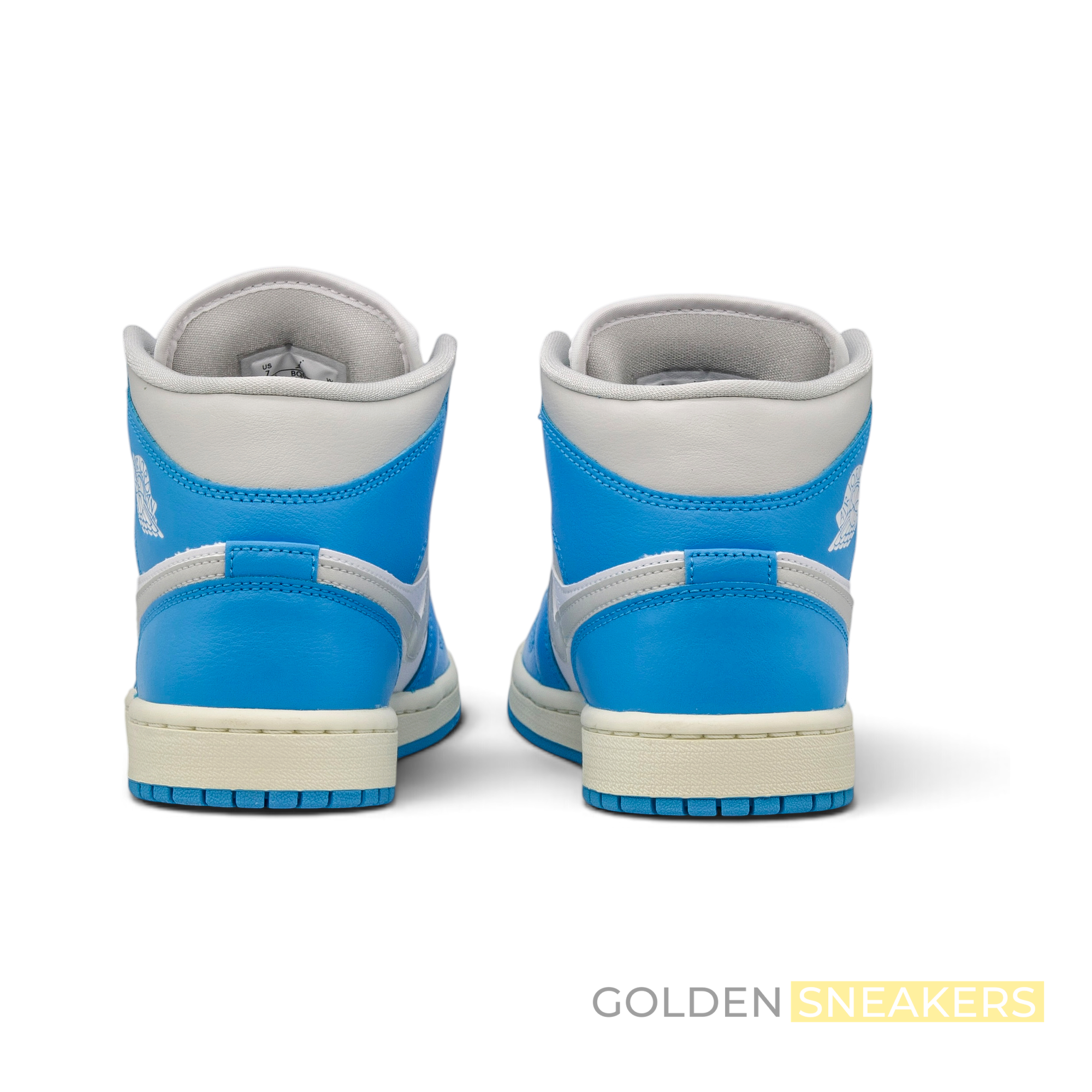 Jordan 1 Mid Dark Powder Blue White Sail Neutral Grey (Women's)