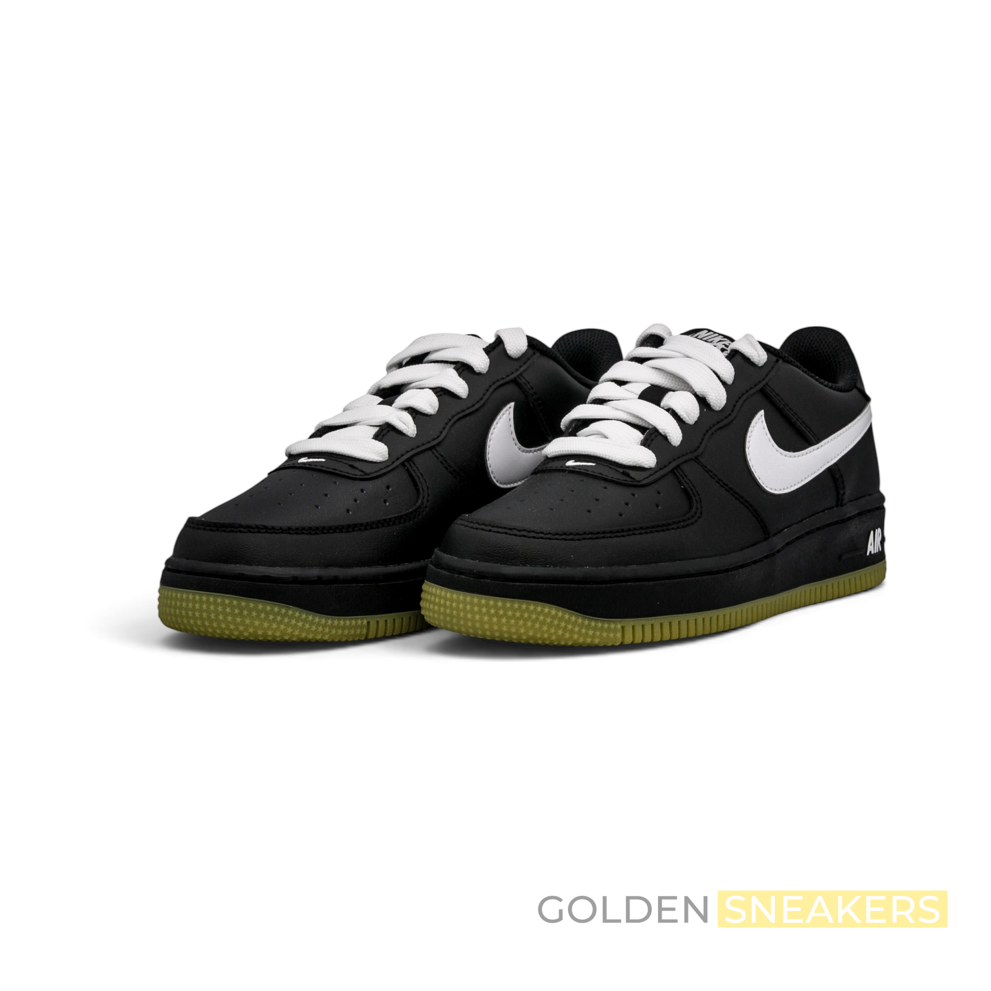 NIKE Air Force 1 LV8 Black/White/Gum (GS)
