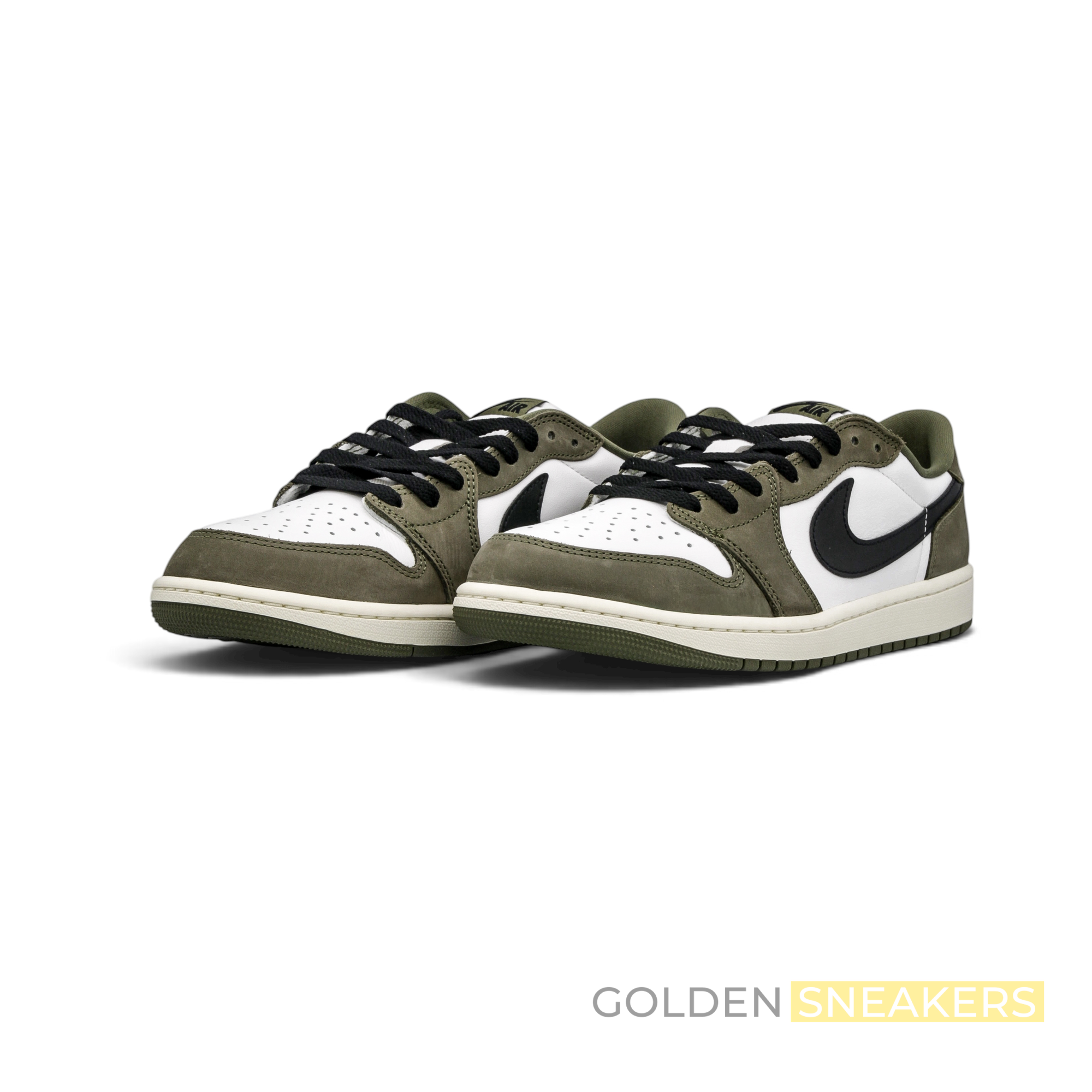 Jordan 1 Retro Low Medium Olive Summit White Sail Black