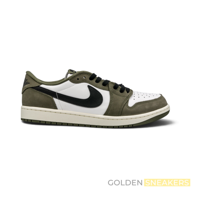 Jordan 1 Retro Low Medium Olive Summit White Sail Black