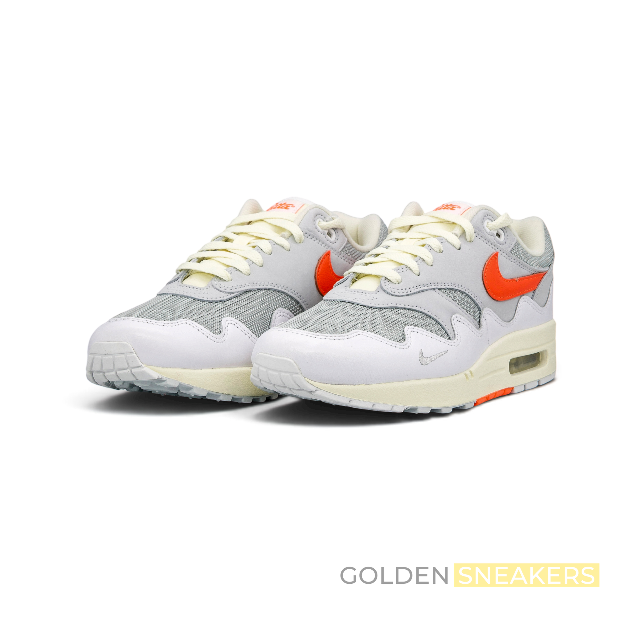 Nike Air Max 1 Patta Waves White Hyper Crimson (with bracelet)