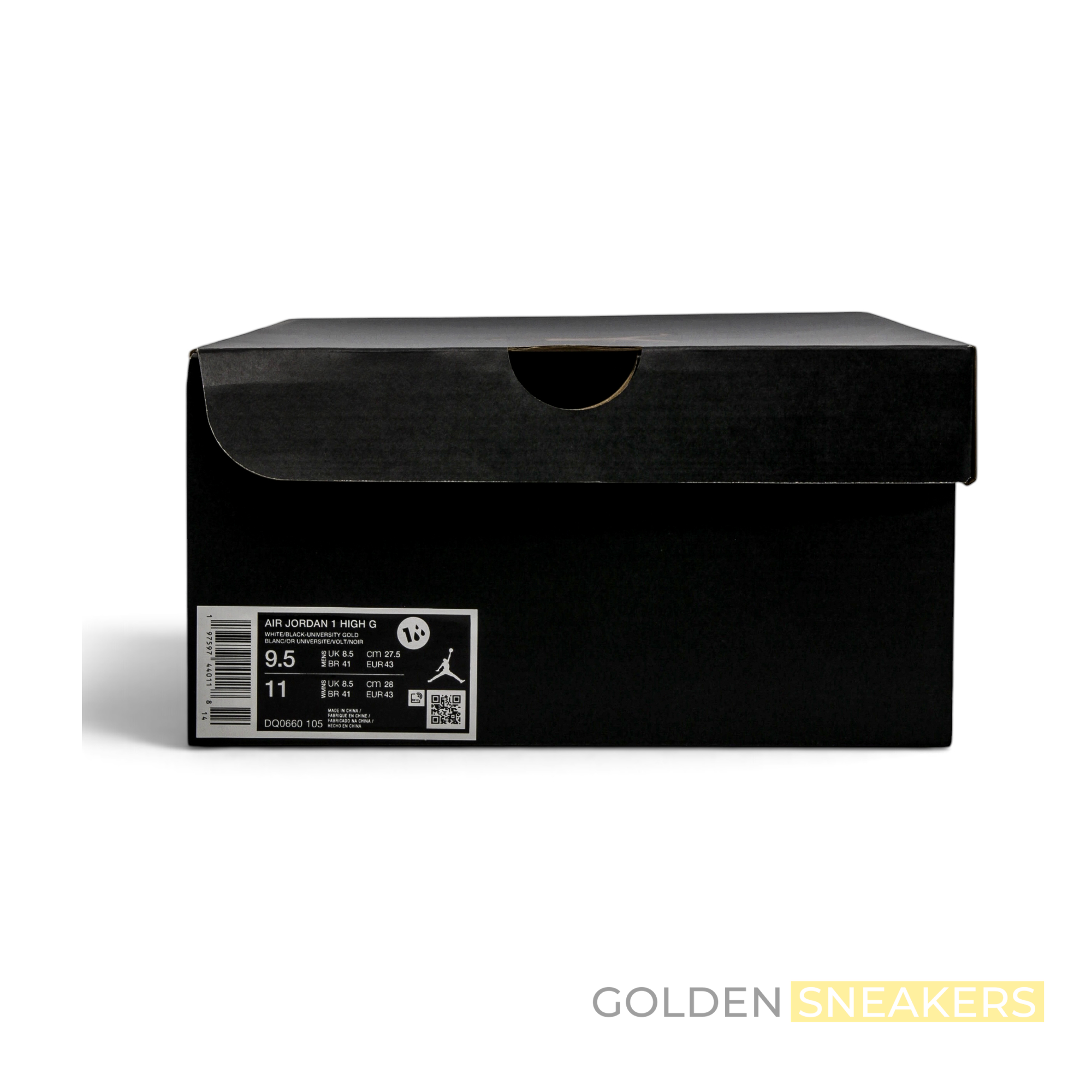 Jordan 1 Retro High G White University Gold Volt Black