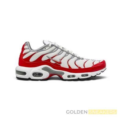 Nike Air Max Plus White University Red Wolf Grey