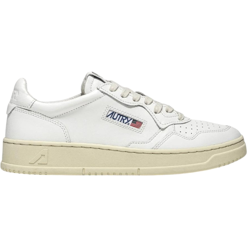 Autry Medalist Low White Leather