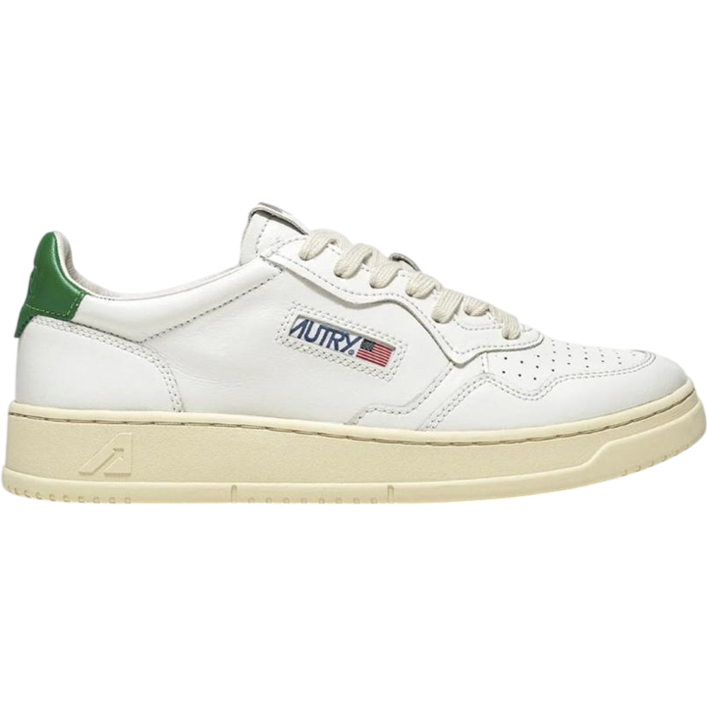 Autry Medalist Low White Green
