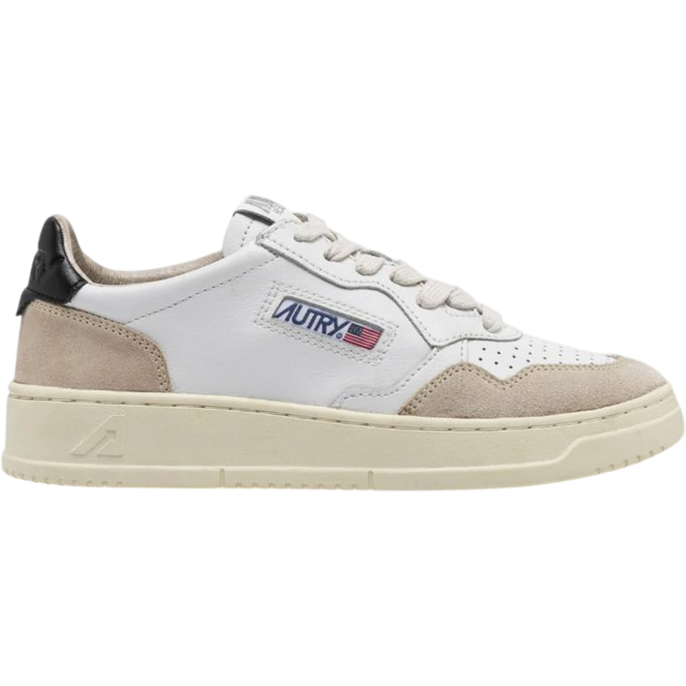 Autry Medalist Low White Black Beige