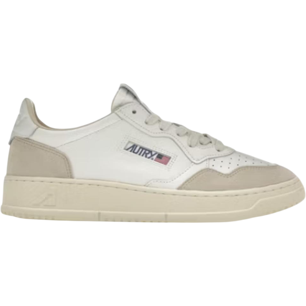 Autry Medalist White Beige Suede