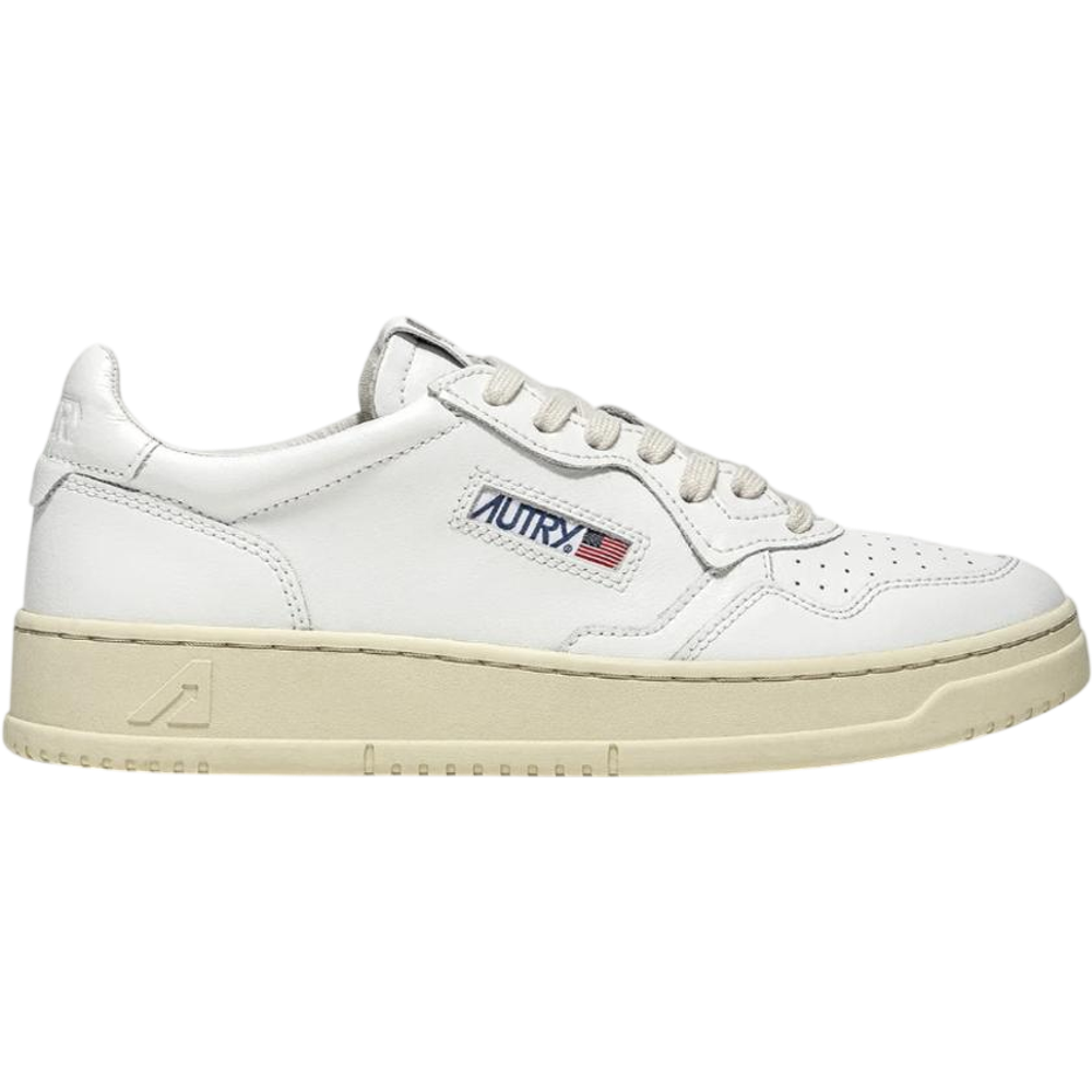 Autry Medalist Leather Low White (Women's)
