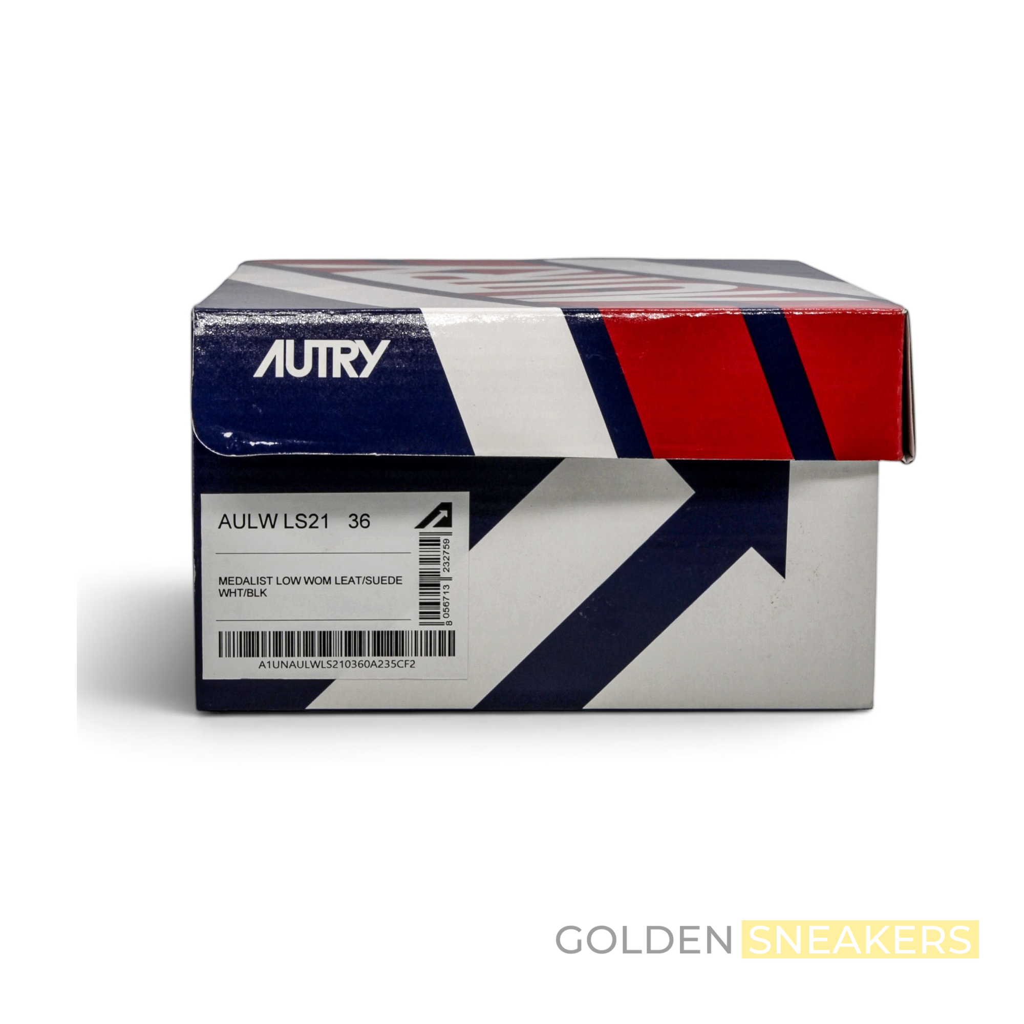 Autry Medalist Leather Low White Black Beige (Women's)