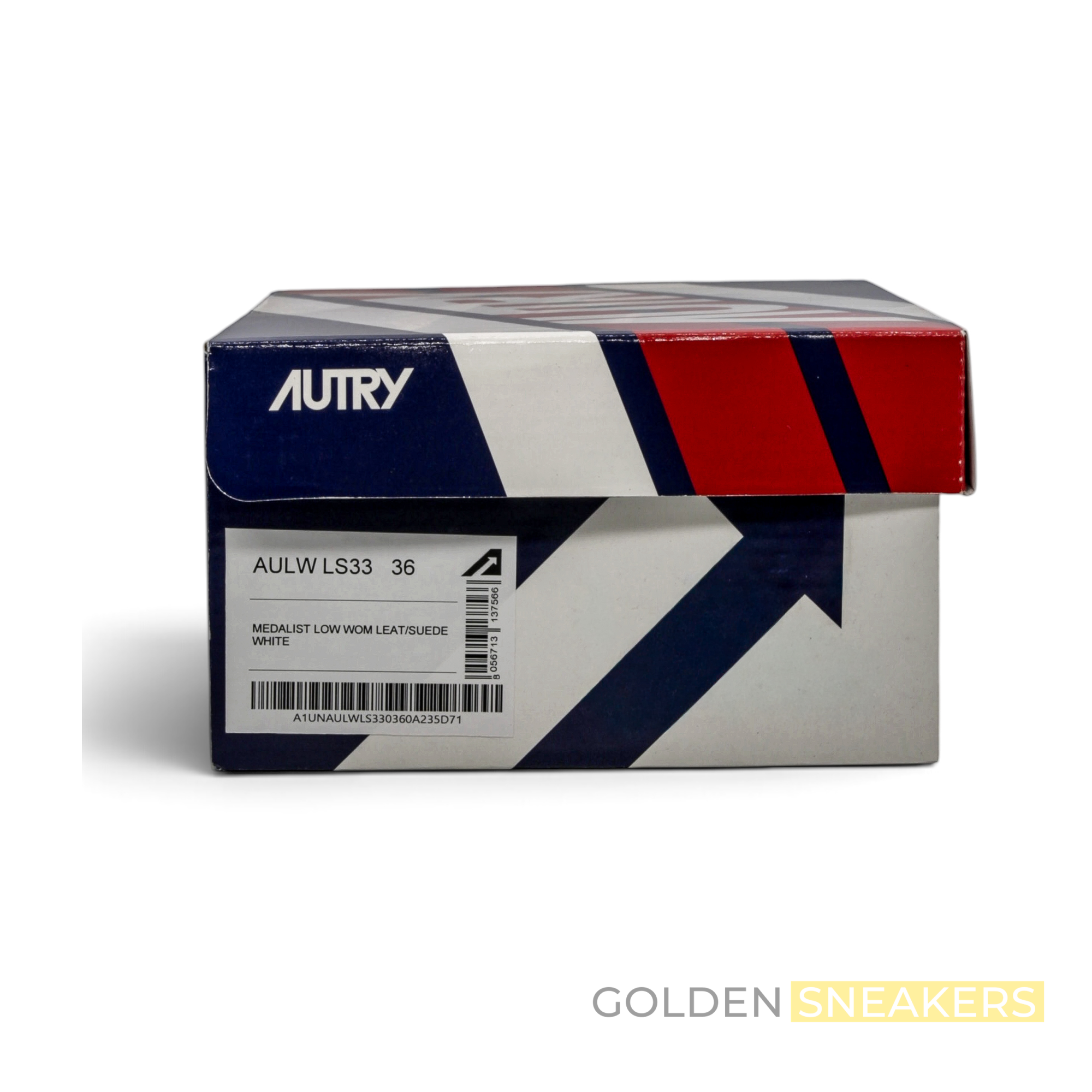 Autry Medalist Leather Low White Beige Suede (Women's)