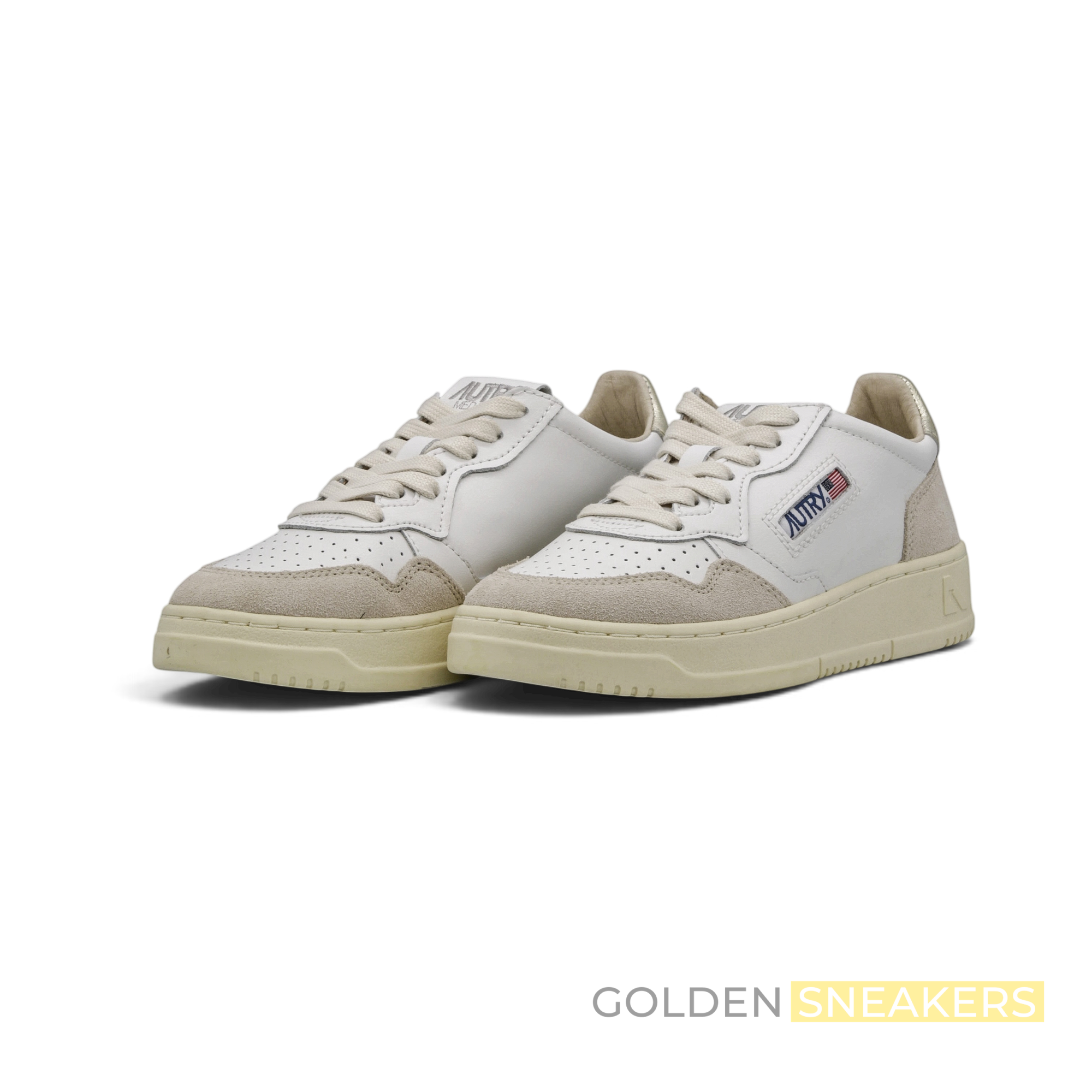 Autry Medalist Low White Gold (Women's)