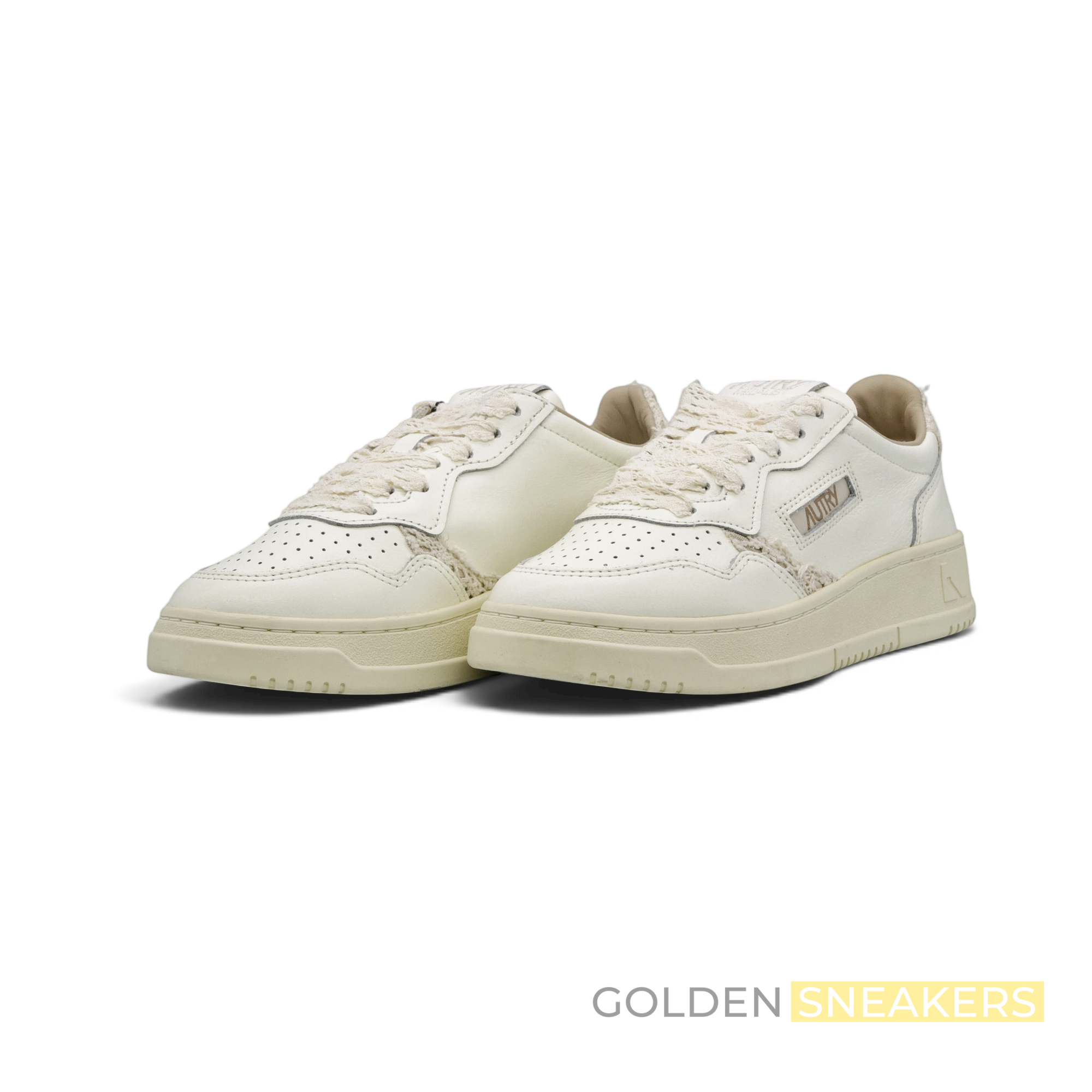 Autry Medalist Low Beige Lace (Women's)