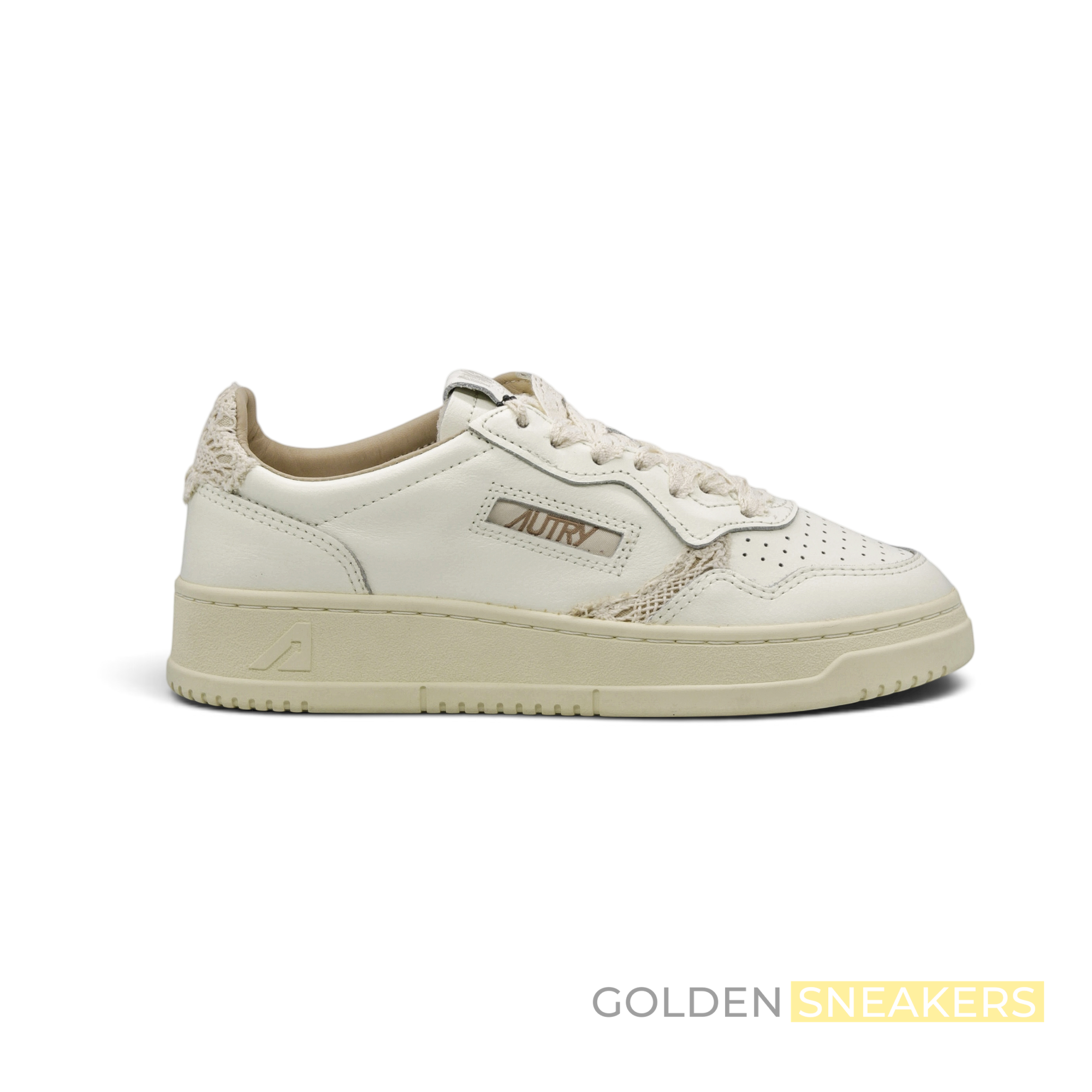 Autry Medalist Low Beige Lace (Women's)