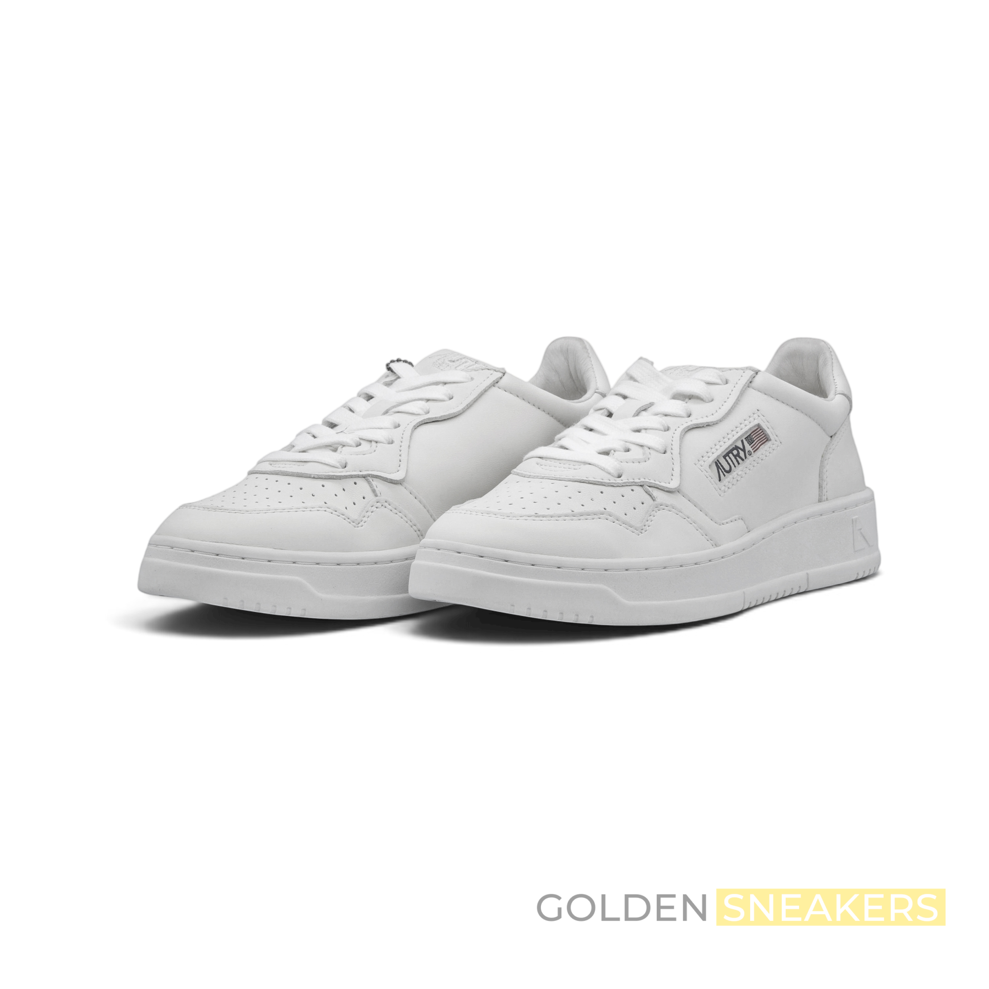 Autry Medalist Low White Super Soft Napa Leather