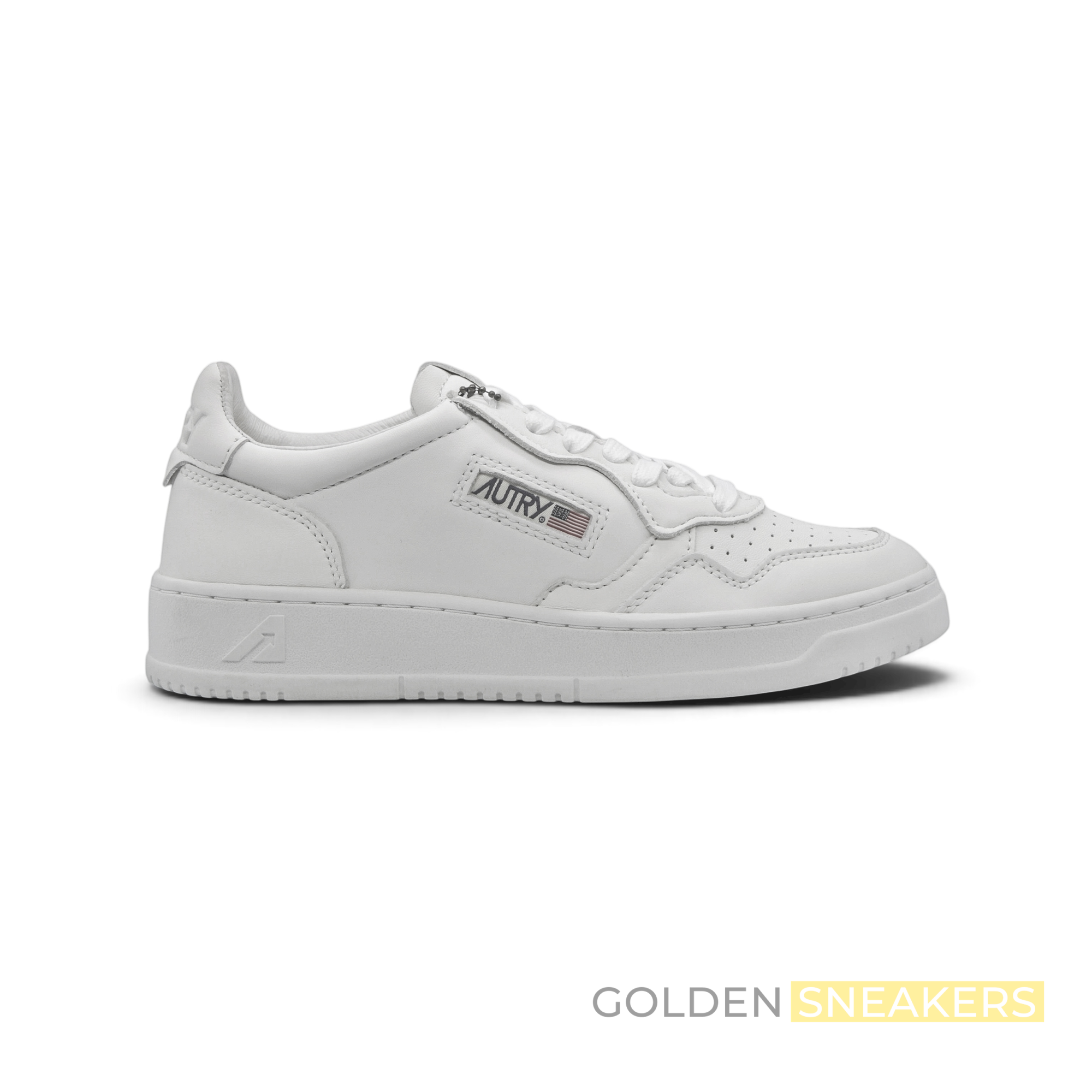 Autry Medalist Low White Super Soft Napa Leather