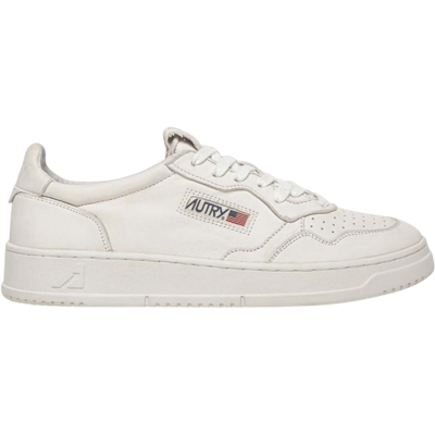 Autry Medalist Low White Super Soft Napa Leather