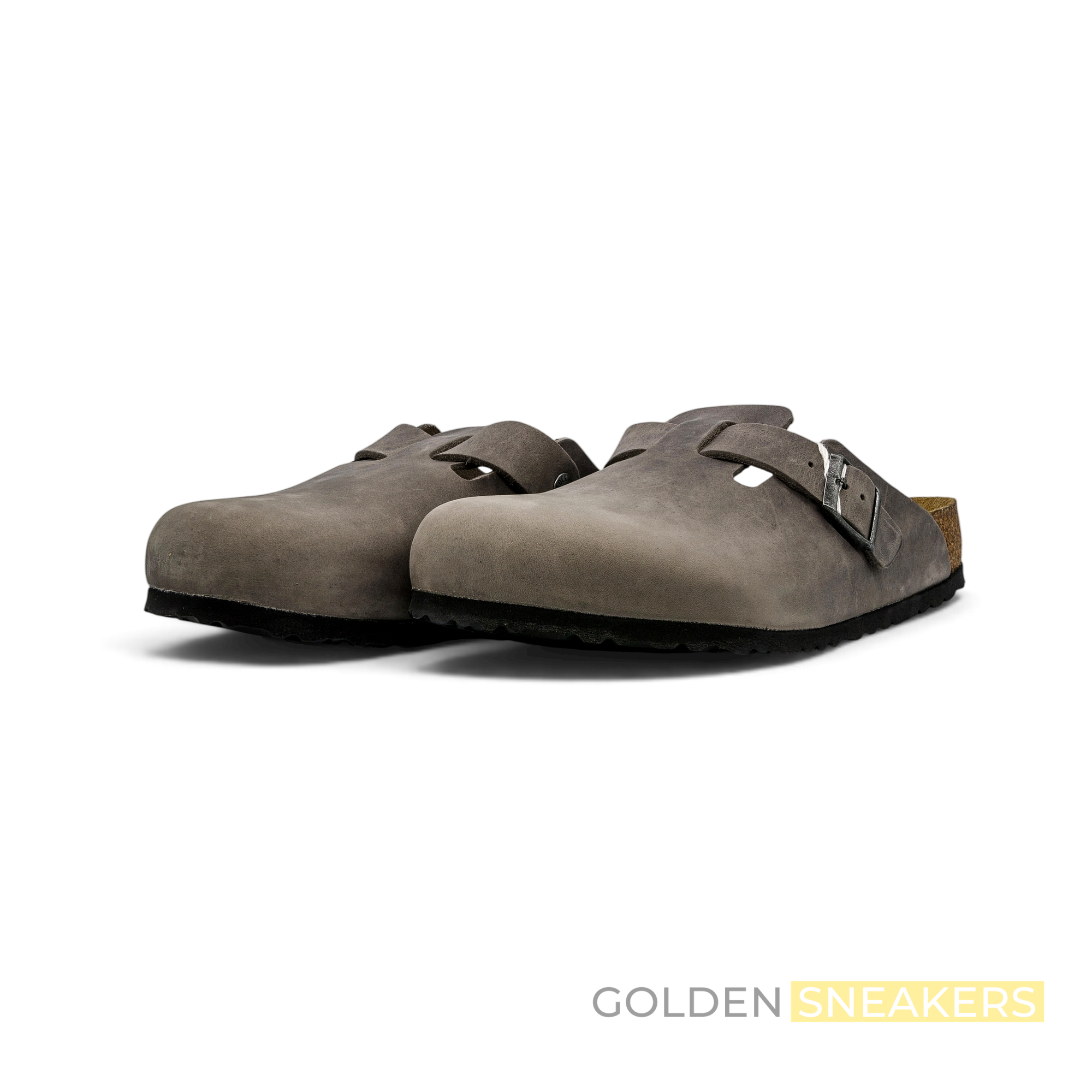 Birkenstock Boston Soft Footbed Oiled Leather Iron Grey