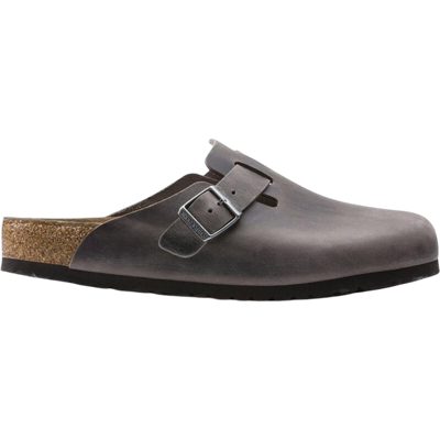 Birkenstock Boston Soft Footbed Oiled Leather Iron Grey