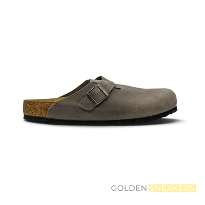 Birkenstock Boston Soft Footbed Oiled Leather Iron Grey