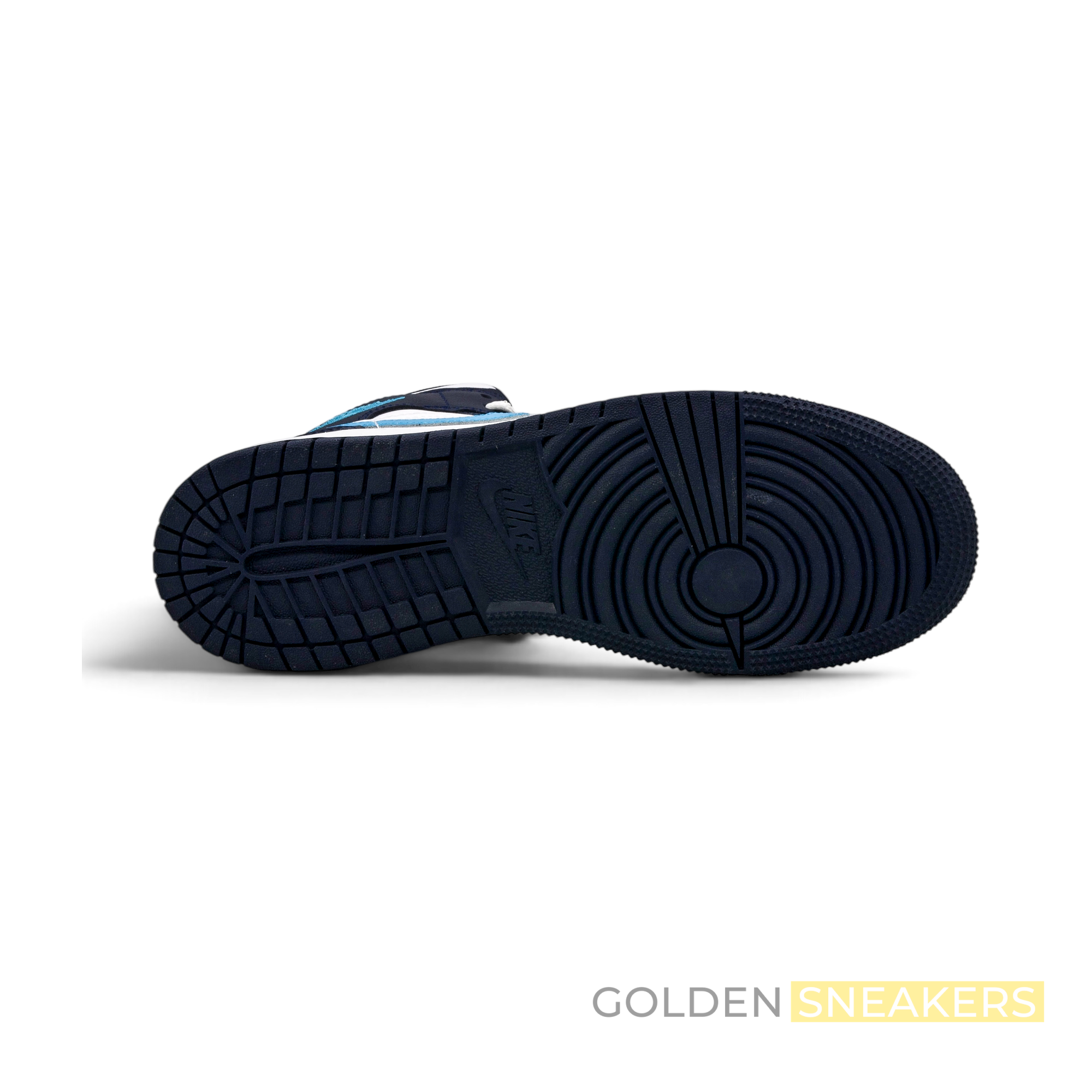 Jordan 1 Mid Obsidian Dark Powder Blue (GS)