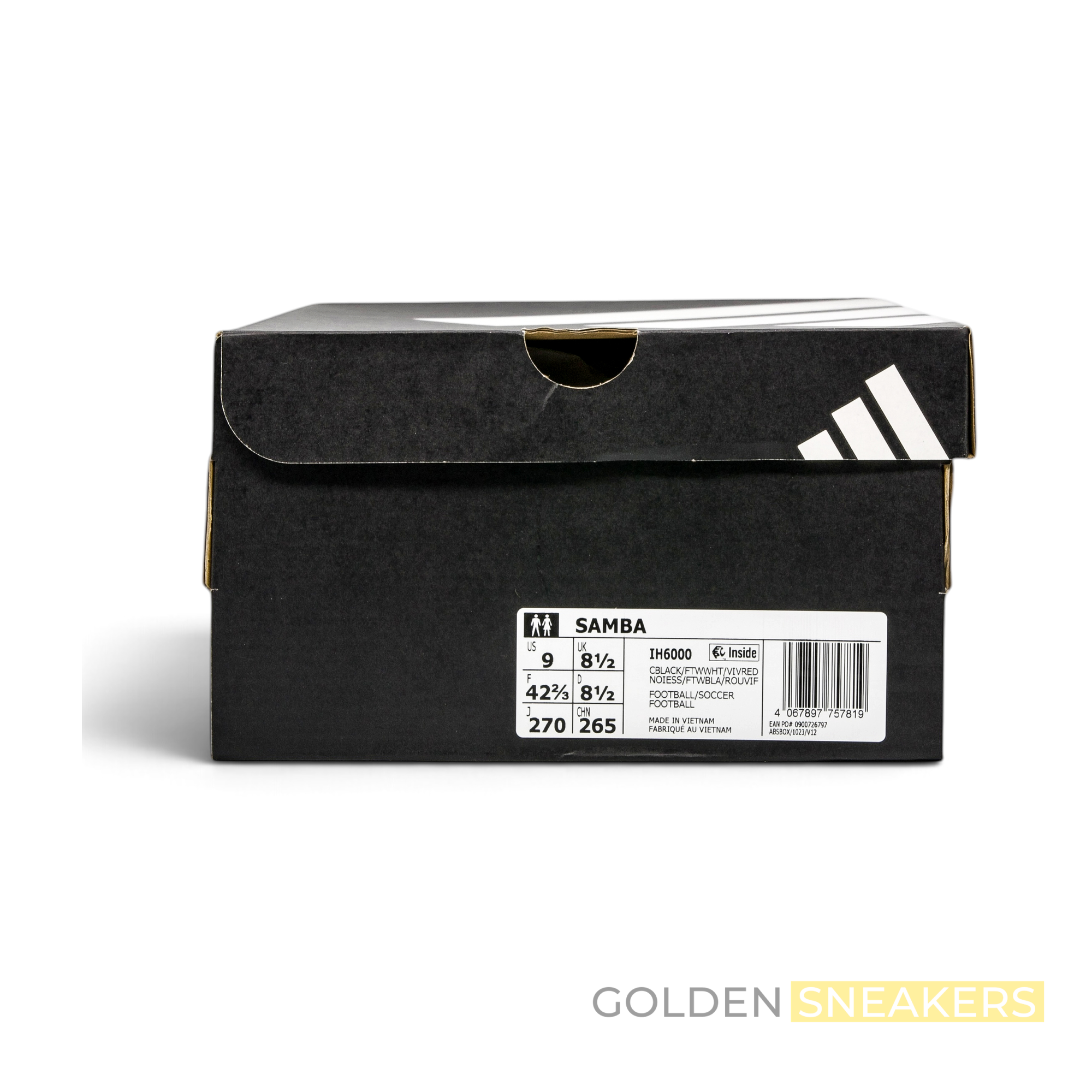 adidas Samba Indoor Core Black Cloud White Vivid Red