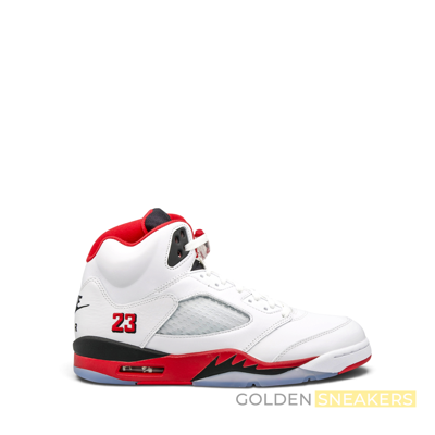 Jordan 5 Retro Fire Red Black Tongue (2025)