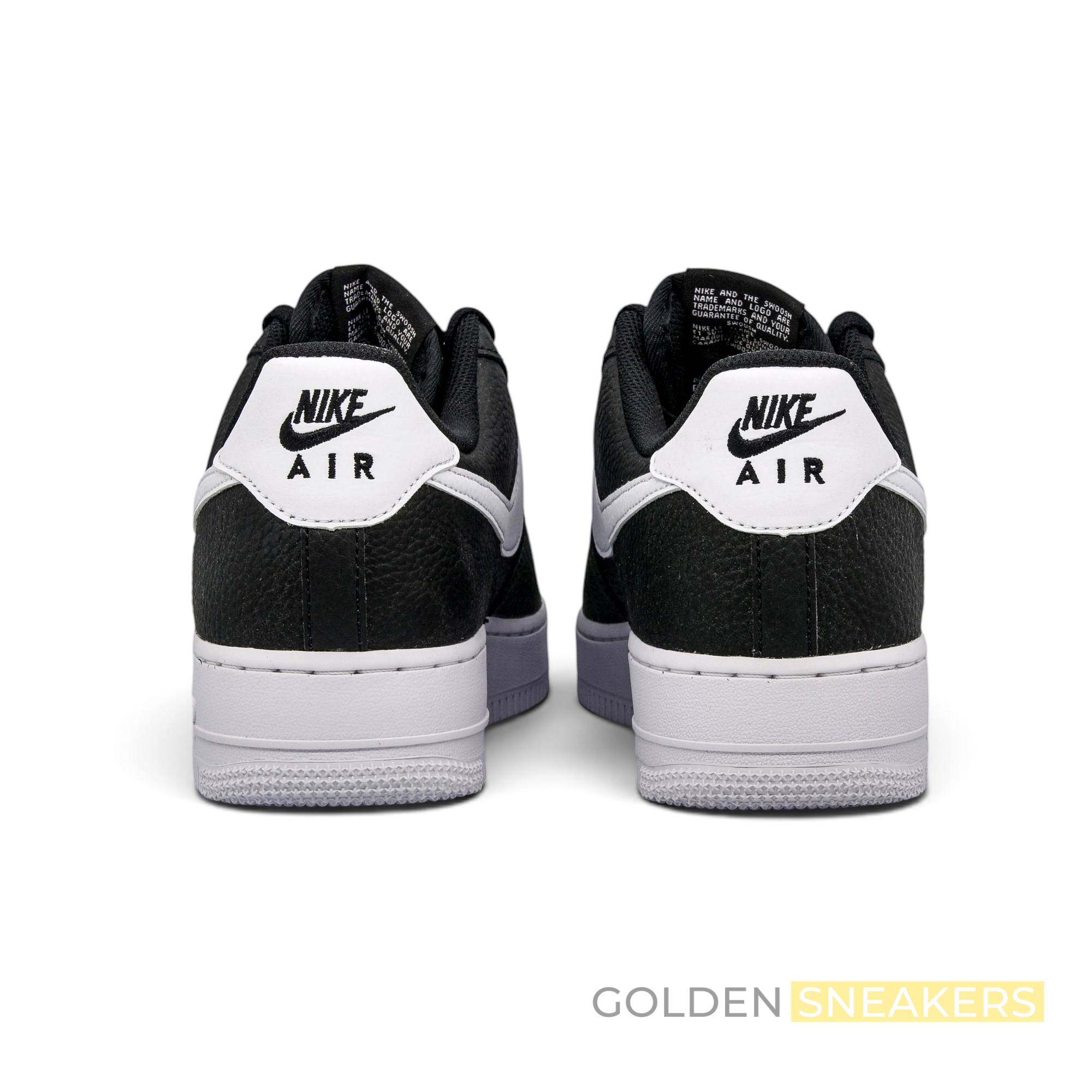 Nike Air Force 1 Low '07 Black White Pebbled Leather
