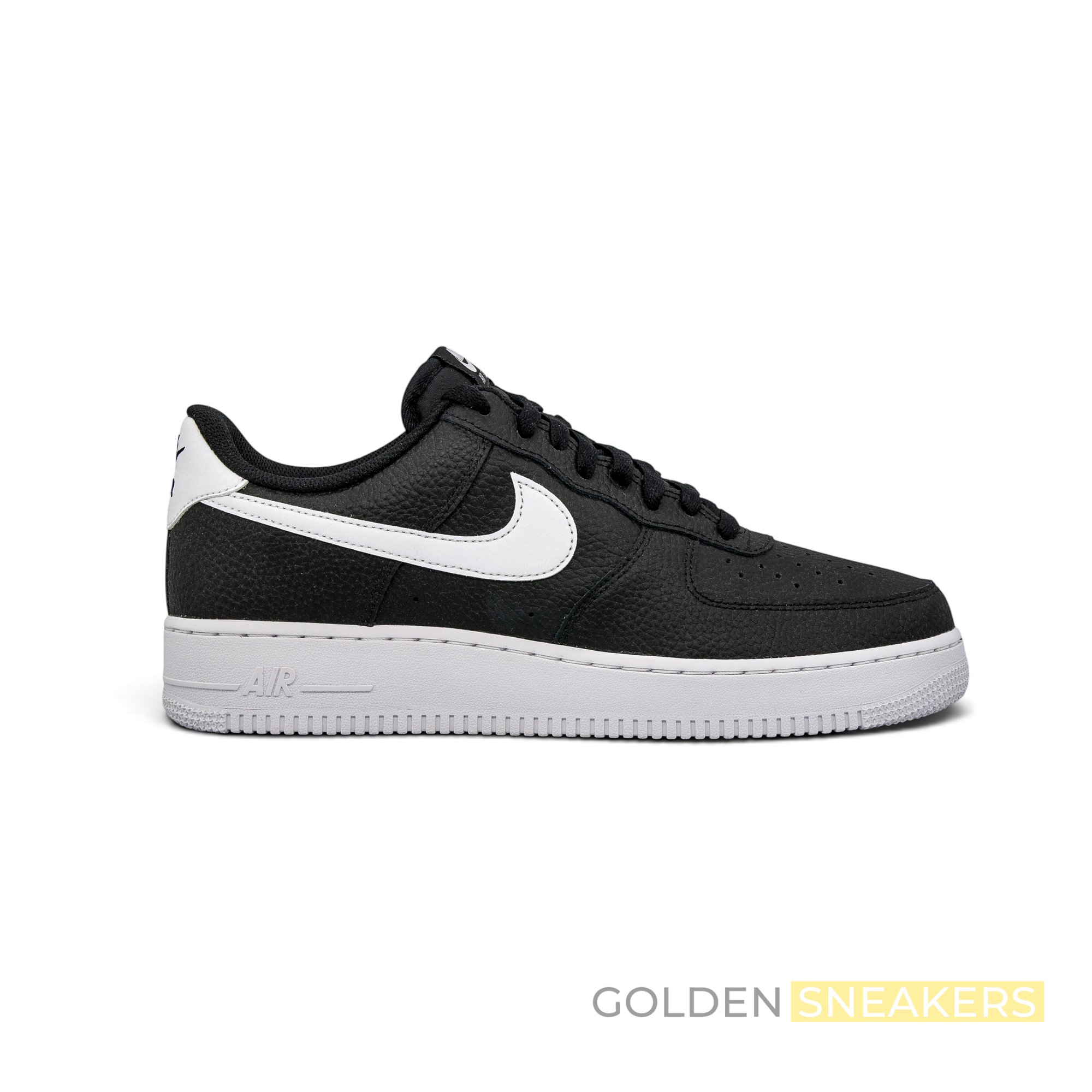 Nike Air Force 1 Low '07 Black White Pebbled Leather