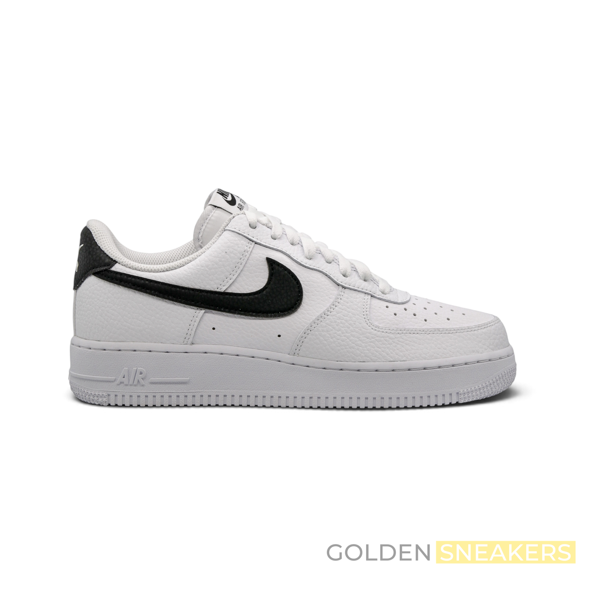 Nike Air Force 1 Low '07 White Black Pebbled Leather