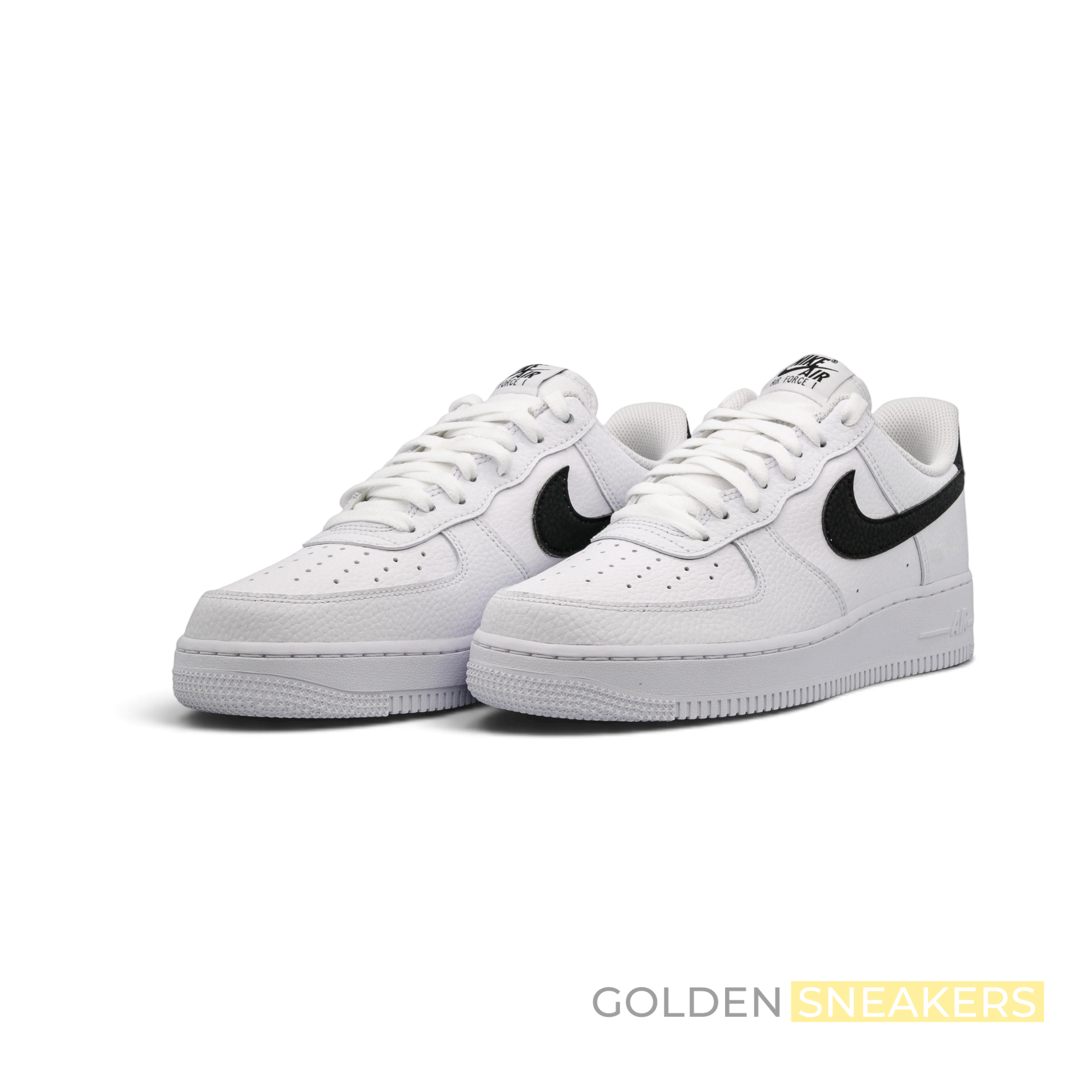 Nike Air Force 1 Low '07 White Black Pebbled Leather