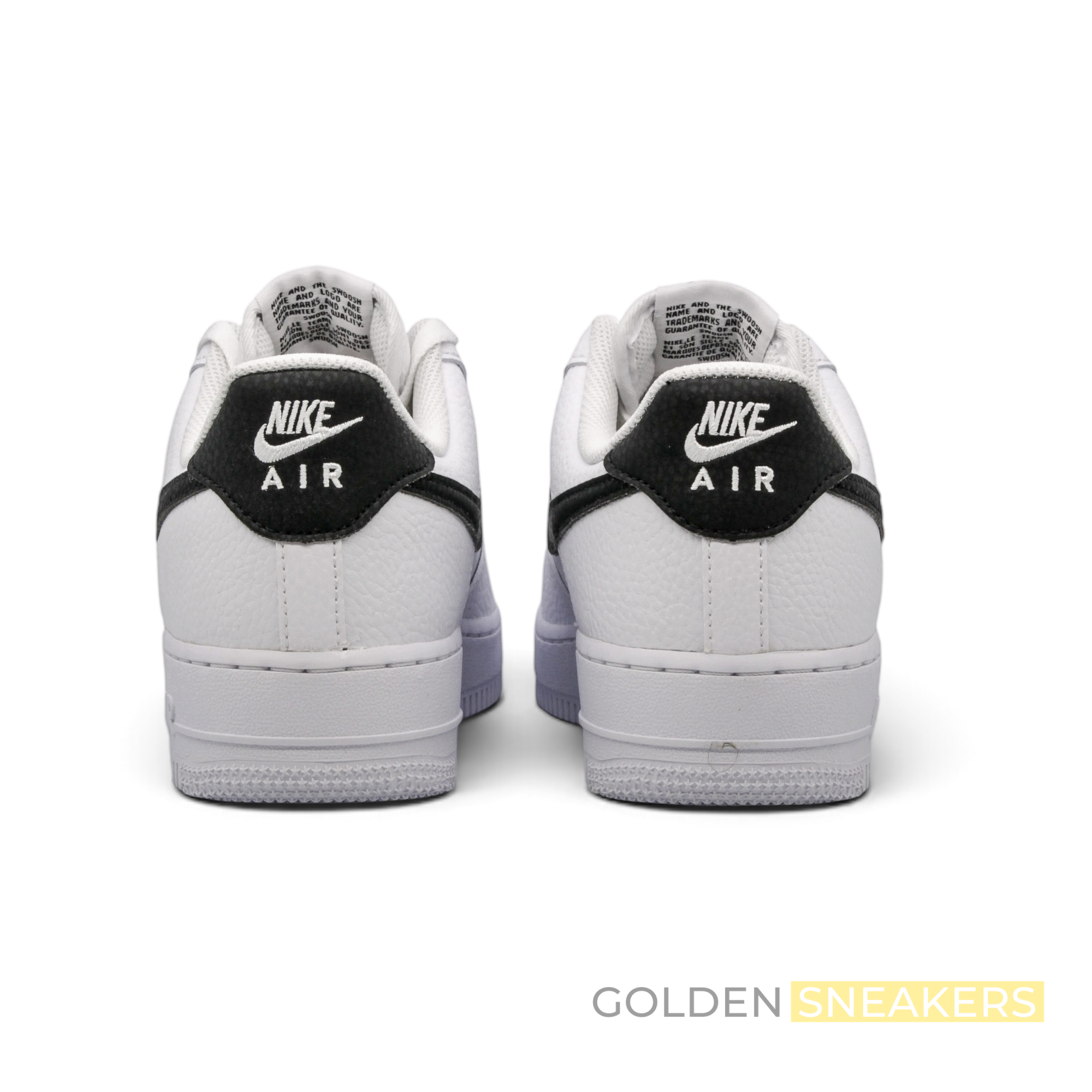Nike Air Force 1 Low '07 White Black Pebbled Leather