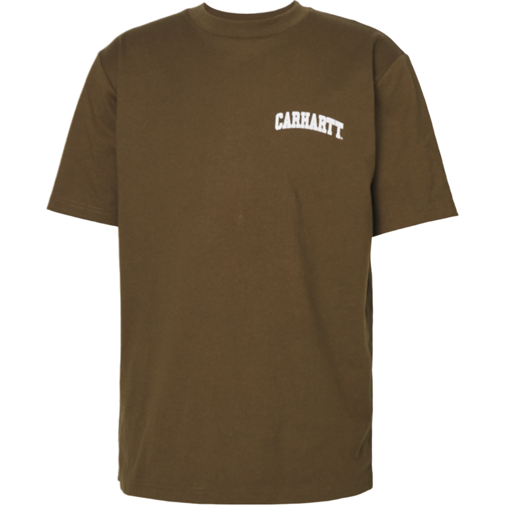 Carhartt WIP S/S University Script T-Shirt Lumber/White