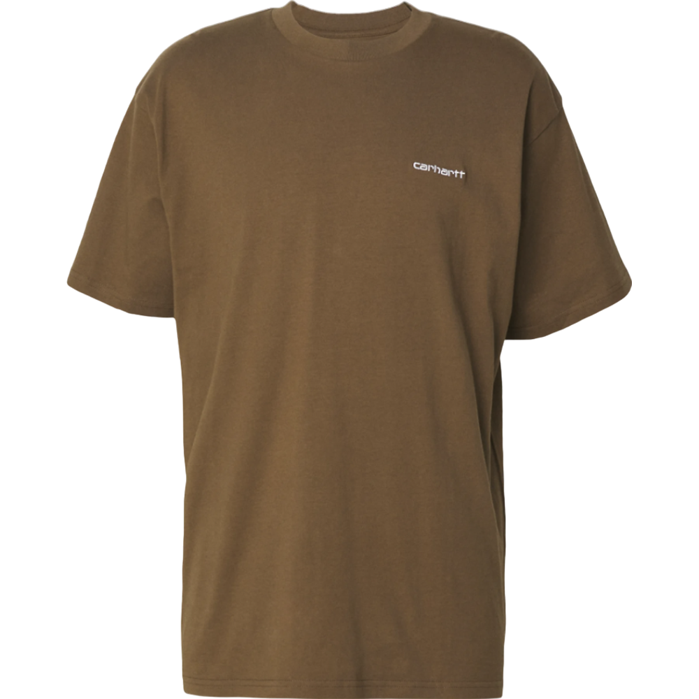 Carhartt WIP Script Embroidery T-Shirt Lumber/White