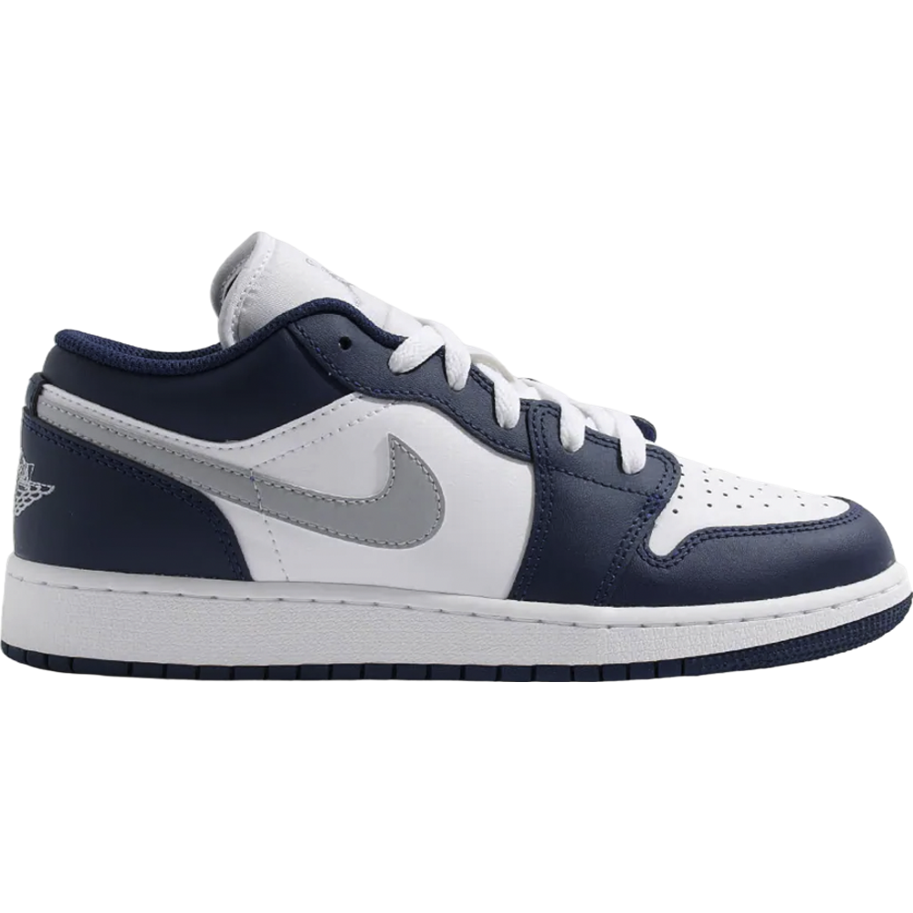 Jordan 1 Low Midnight Navy Wolf Grey (GS)