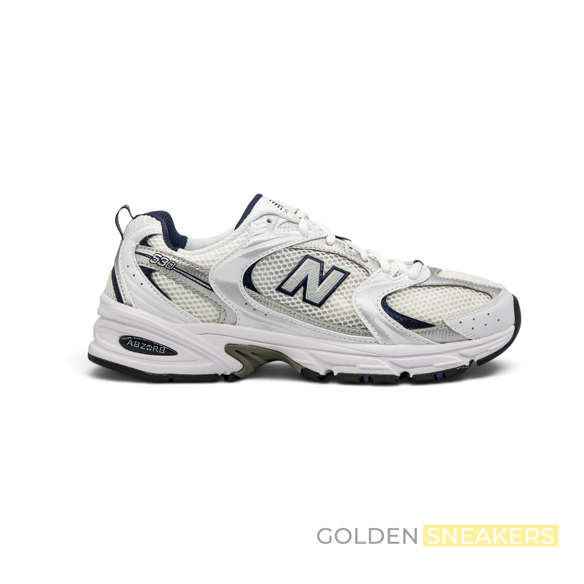 New Balance 530 White Silver Navy