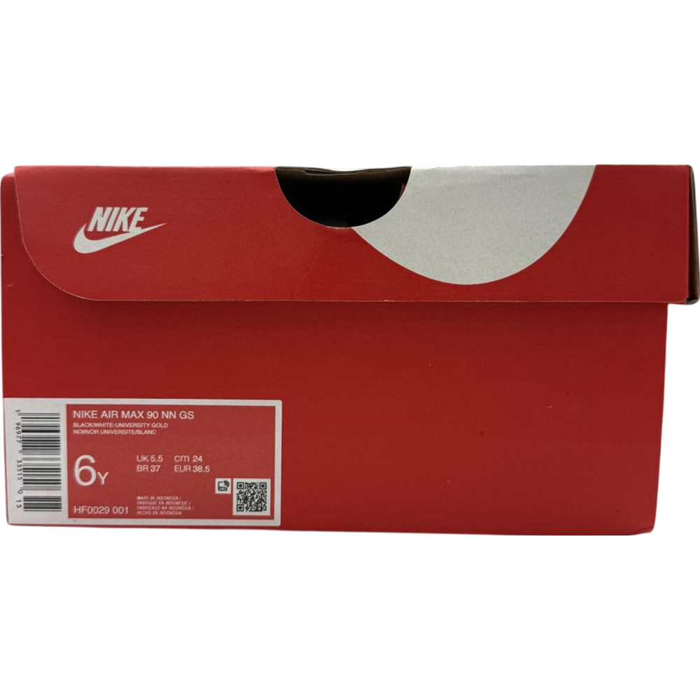 Nike Air Max 90 Black/White/Gold/Dark smoke Grey Next Nature (GS)