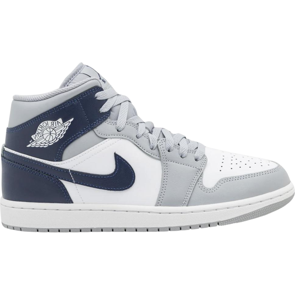 Jordan 1 Mid Wolf Grey Midnight Navy